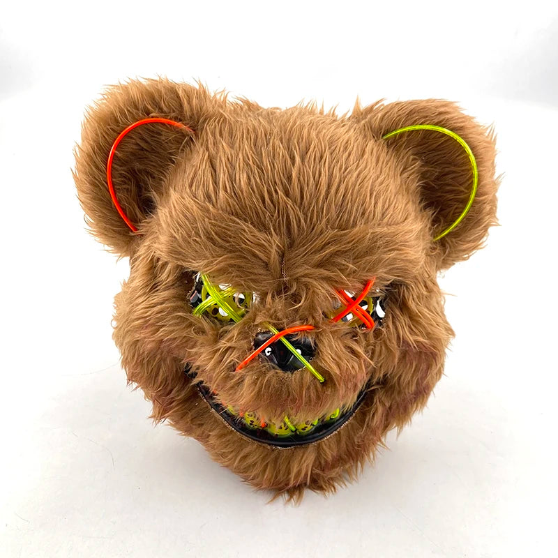 Świecąca Maska LED EL – Neon, Anime, Horror – Cosplay, Halloween, Maskarada, Karnawał