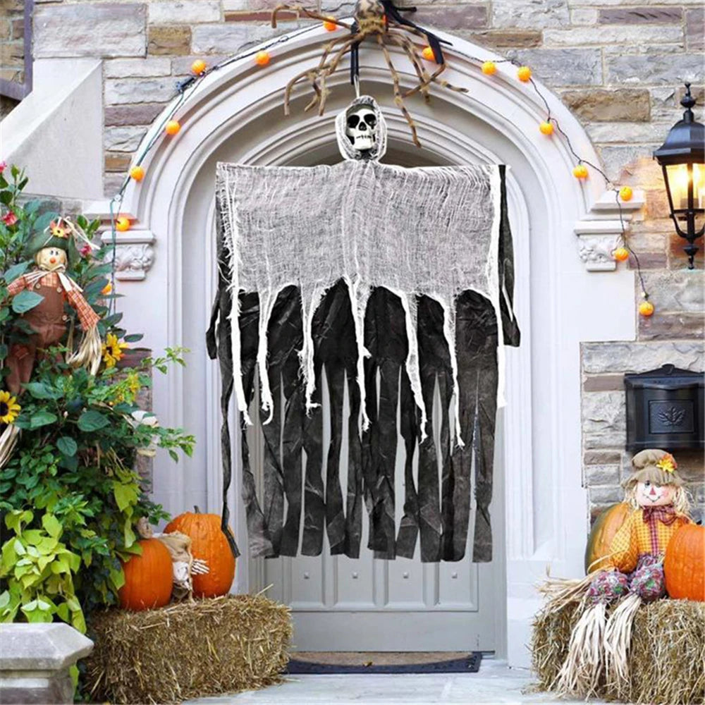 Halloweenowa Wisząca Czaszka – Dekoracja na Imprezę, Bar i Dom na Halloween