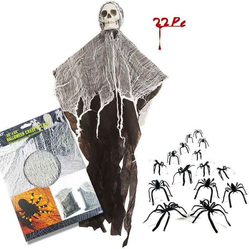 Halloweenowa Wisząca Czaszka – Dekoracja na Imprezę, Bar i Dom na Halloween