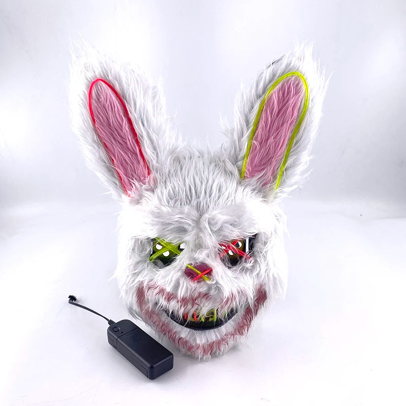Świecąca Maska LED EL – Neon, Anime, Horror – Cosplay, Halloween, Maskarada, Karnawał
