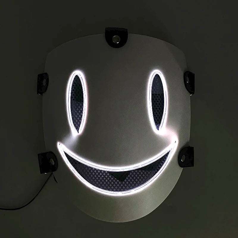 Świecąca Maska LED EL – Neon, Anime, Horror – Cosplay, Halloween, Maskarada, Karnawał