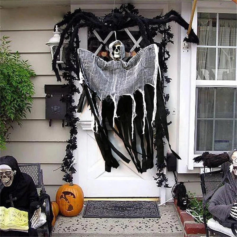 Halloweenowa Wisząca Czaszka – Dekoracja na Imprezę, Bar i Dom na Halloween