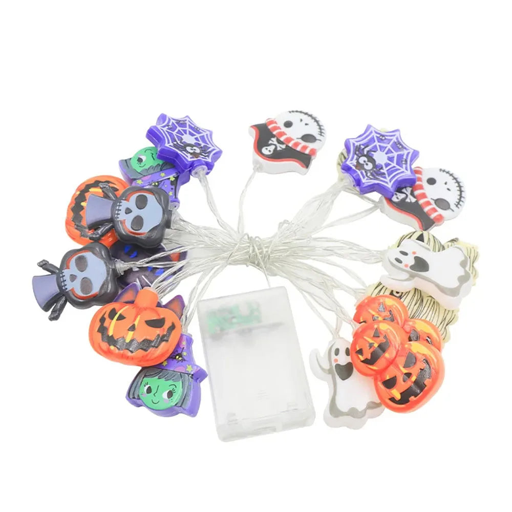 Dekoracyjne Lampki LED Halloween – Dynia, Duch, Pajęczyna – Latarnie na Zewnątrz i do Domu