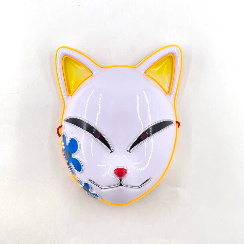 Świecąca Maska LED EL – Neon, Anime, Horror – Cosplay, Halloween, Maskarada, Karnawał