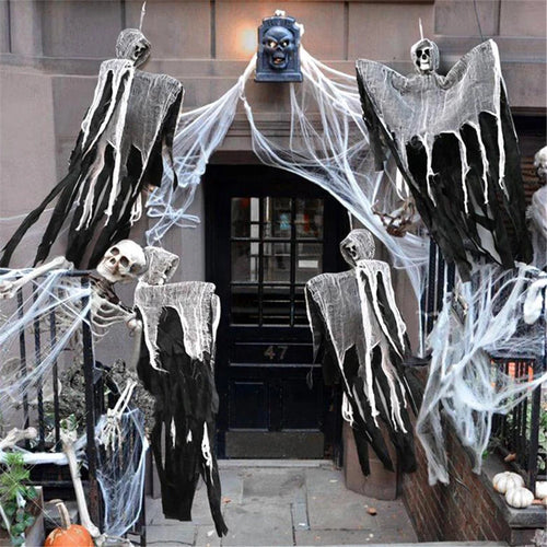 Halloweenowa Wisząca Czaszka – Dekoracja na Imprezę, Bar i Dom na Halloween
