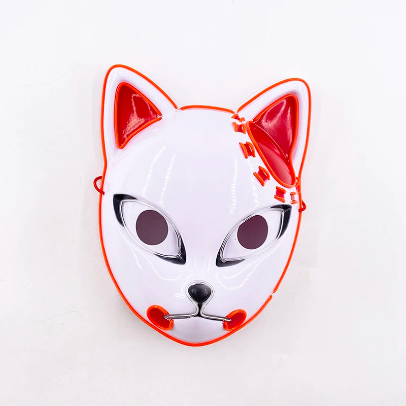 Świecąca Maska LED EL – Neon, Anime, Horror – Cosplay, Halloween, Maskarada, Karnawał